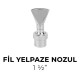 Fil Yelpaze Nozul Paslanmaz Çelik - ½”