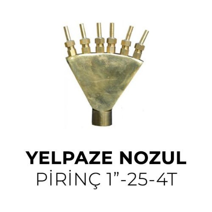 Yelpaze Nozul Pirinç 1”-25-4T