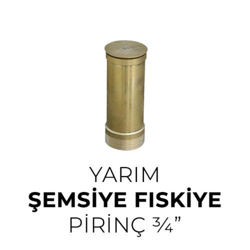 Yarım Şemsiye Fıskiye Pirinç ¾”