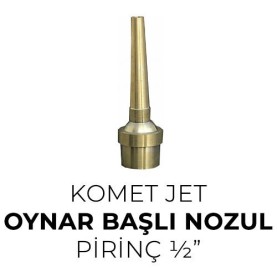 Komet Jet Oynar Başlı Nozul Pirinç 1 ½”