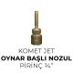 Komet Jet Oynar Başlı Nozul Pirinç ¾”