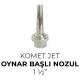 Komet Jet Oynar Başlı Nozul Palanmaz Çelik 1 ½”