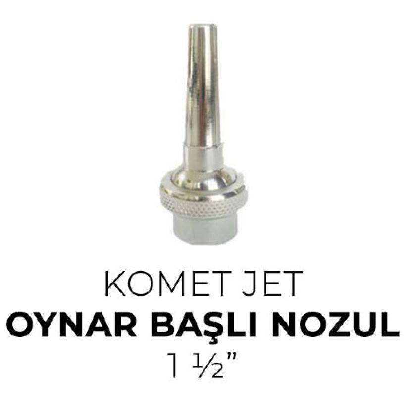 Komet Jet Oynar Başlı Nozul Palanmaz Çelik 1 ½”