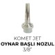 Komet Jet Oynar Başlı Nozul Palanmaz Çelik 3/8”