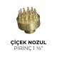 Çiçek Nozul Pirinç - 1 ½”